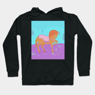 Persian Horse Trotting in a Meadow Hoodie